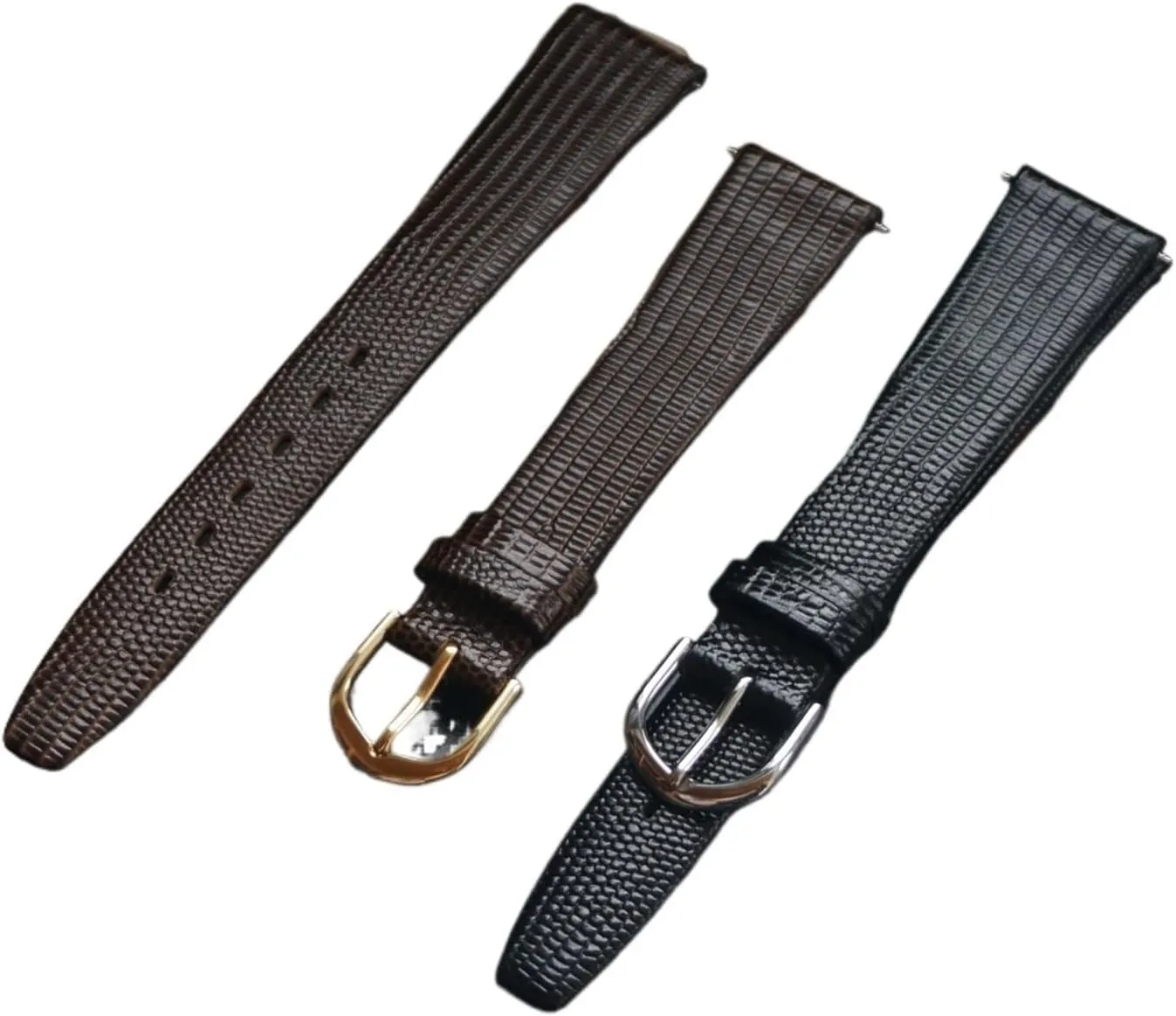 12mm 14mm 16mm 18mm 19mm 20mm 21mm Vintage Watch Strap Lizard Embossed Calf Leather Thin And Soft Watch Band
