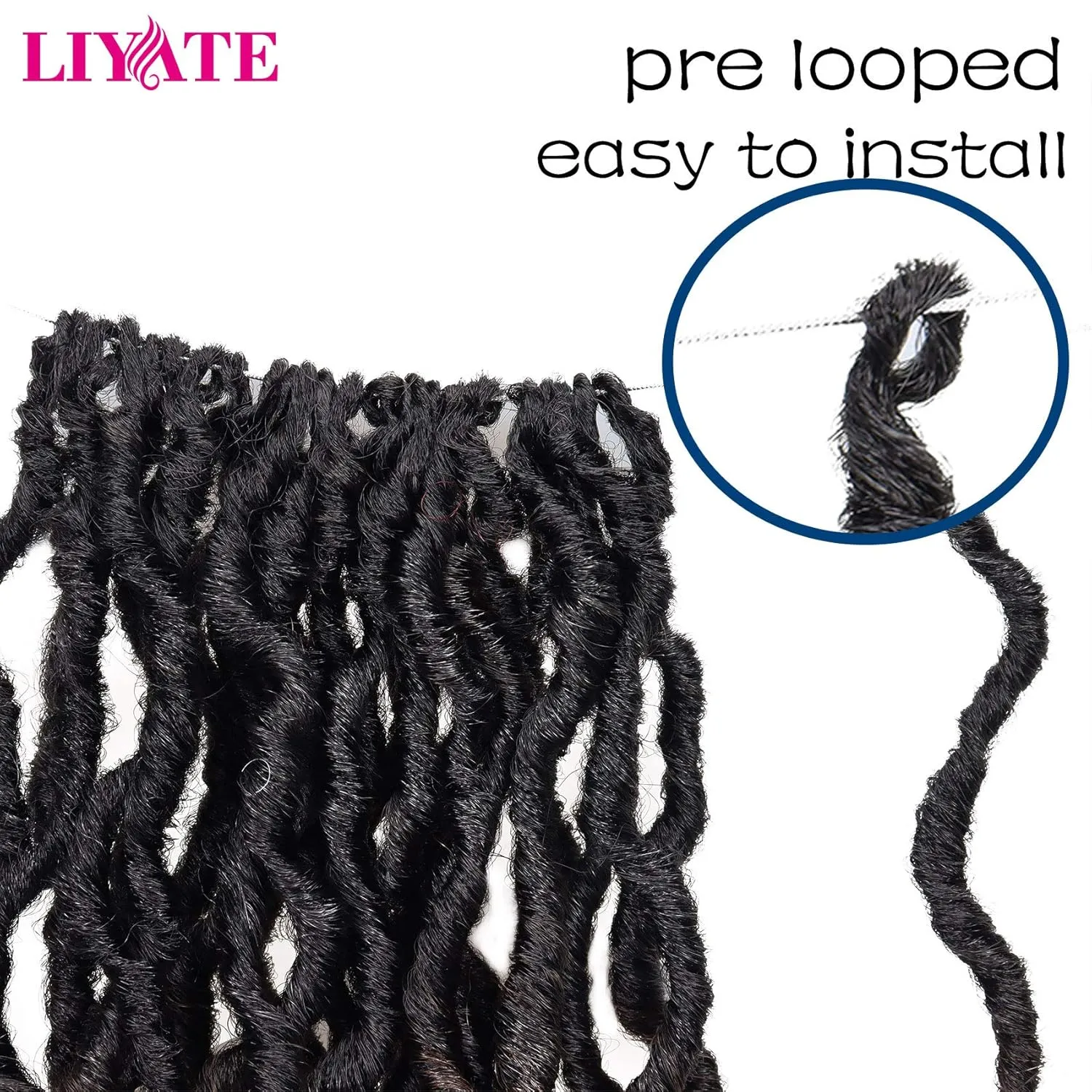 14 Inch Goddess Faux locs Crochet Hair 6 Packs/Lot Soft Gypsy Locs Wavy Crochet Braids Dreadlocks 3 Tone Curly Wavy Twist Braiding Hair Extensions African Roots Braid（#1B/30/27)