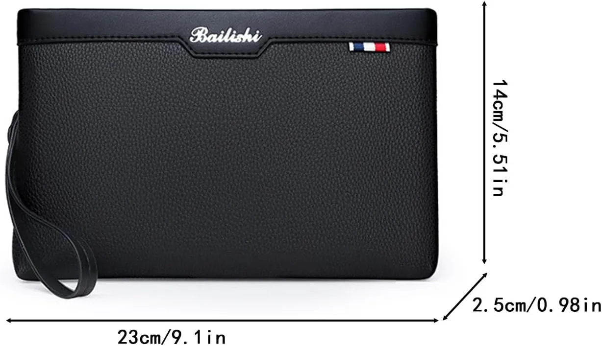 1pcs Leather Clutch for Men Organizer Wrist Bag Genuine Leather Man Clutch Purse Bags Wallet Men Handbag Wrist Bag