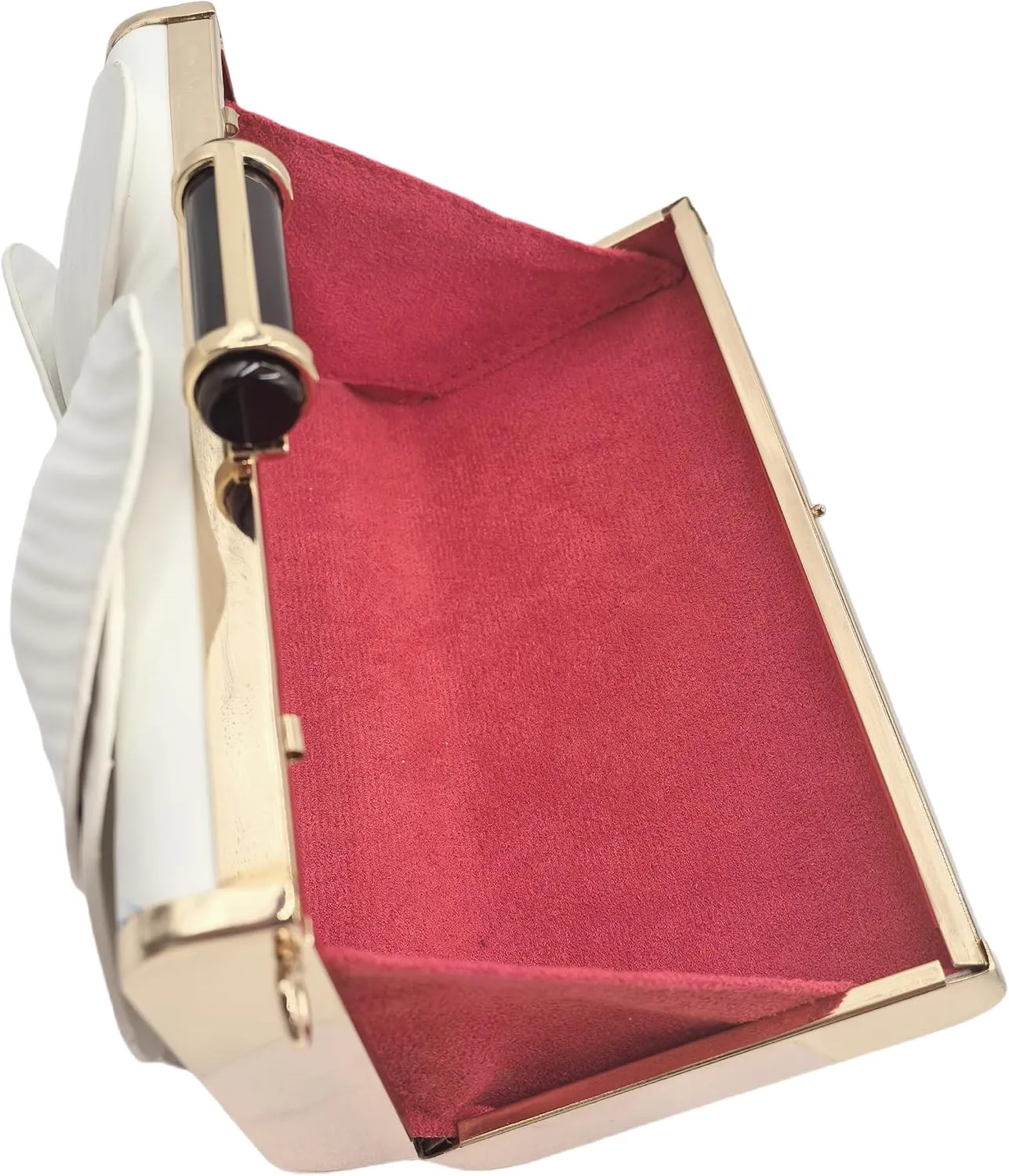 3D Floral PU Leather Clutch for Wedding Party Prom - Elegant Evening Bag with Detachable Chain