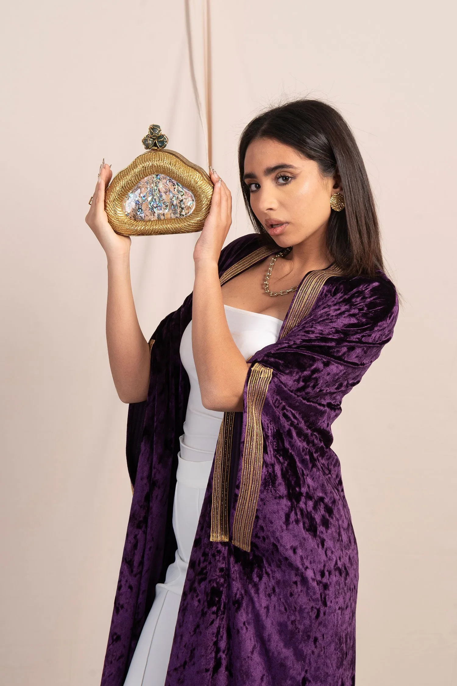 Abeer Fine Brass Clutch - Taleed