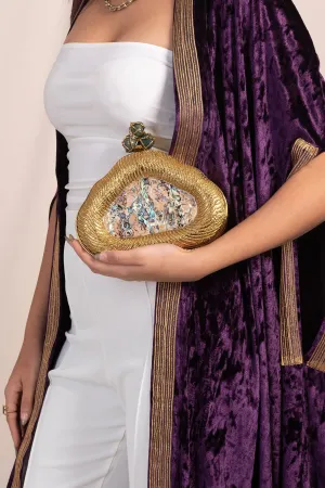 Abeer Fine Brass Clutch - Taleed