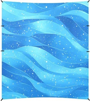 Abstract Glitter Blue Water Wave Beach Tent UPF50 Water-Resistant Large Sun Shelter Includes Sand Shovel, Sandbags, Stability Poles for Camping, Picnics, Backyard & Fishing