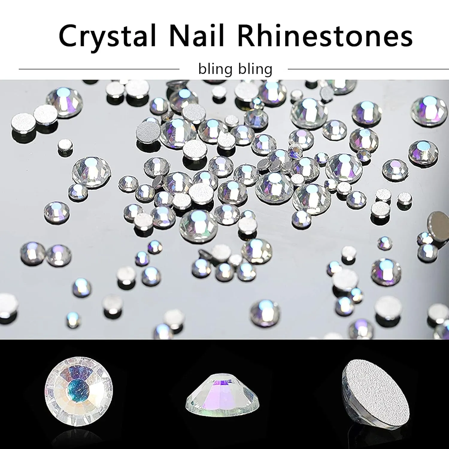 Acrylic Butterfly Flower Bear Nail Art Pendant Art, Multi-Shape Pearl Rhinestone Golden Metal Applique Jewelry Accessories Production (S1-Bow Rhinestones)