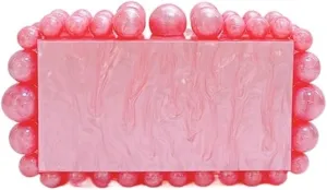 Acrylic Evening Clutch Bag for Women Glitter Marble Purse Handbag for Wedding Cocktail Party Prom