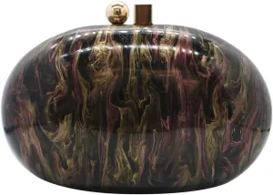 Acrylic Evening Clutch Bag for Women Shell Shape Shoulder Crossbody Bag Glitter Marble Purse Handbag