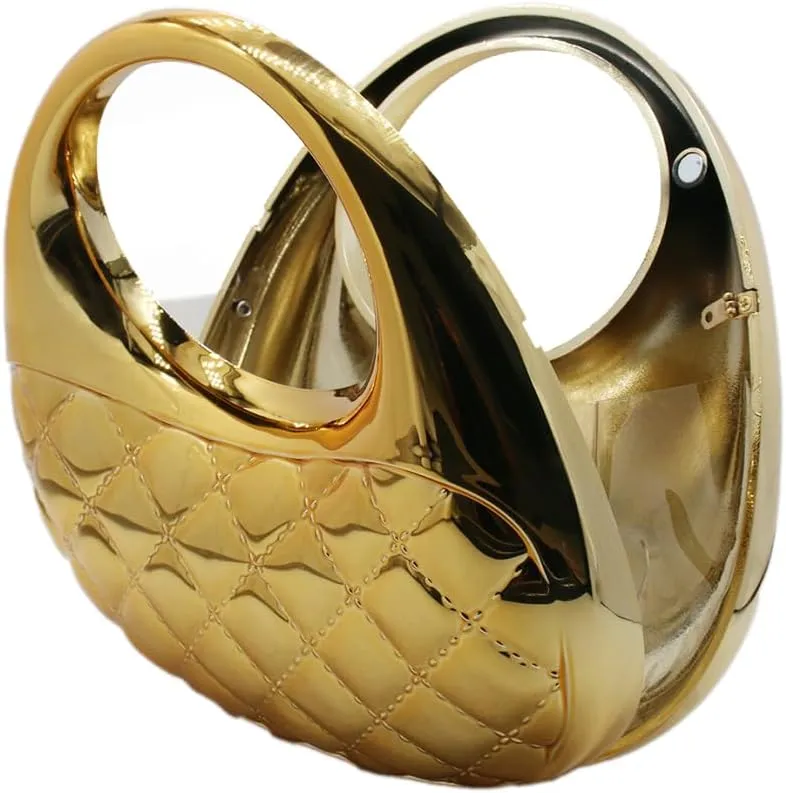 Acrylic Handbags for Women Cute Acrylic Clutch Small Unique Purse Trendy Metal Evening Bag for Party Cocktail