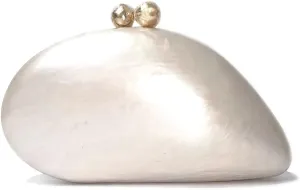Acrylic Shell Shaped Bag Luxury Marble Clutch Evening Purses for Women Glitter Handbag for Wedding Cocktail Party Prom