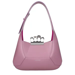 Alexander McQueen Shoulder Bags The jeweled hobo Women Pink Leather