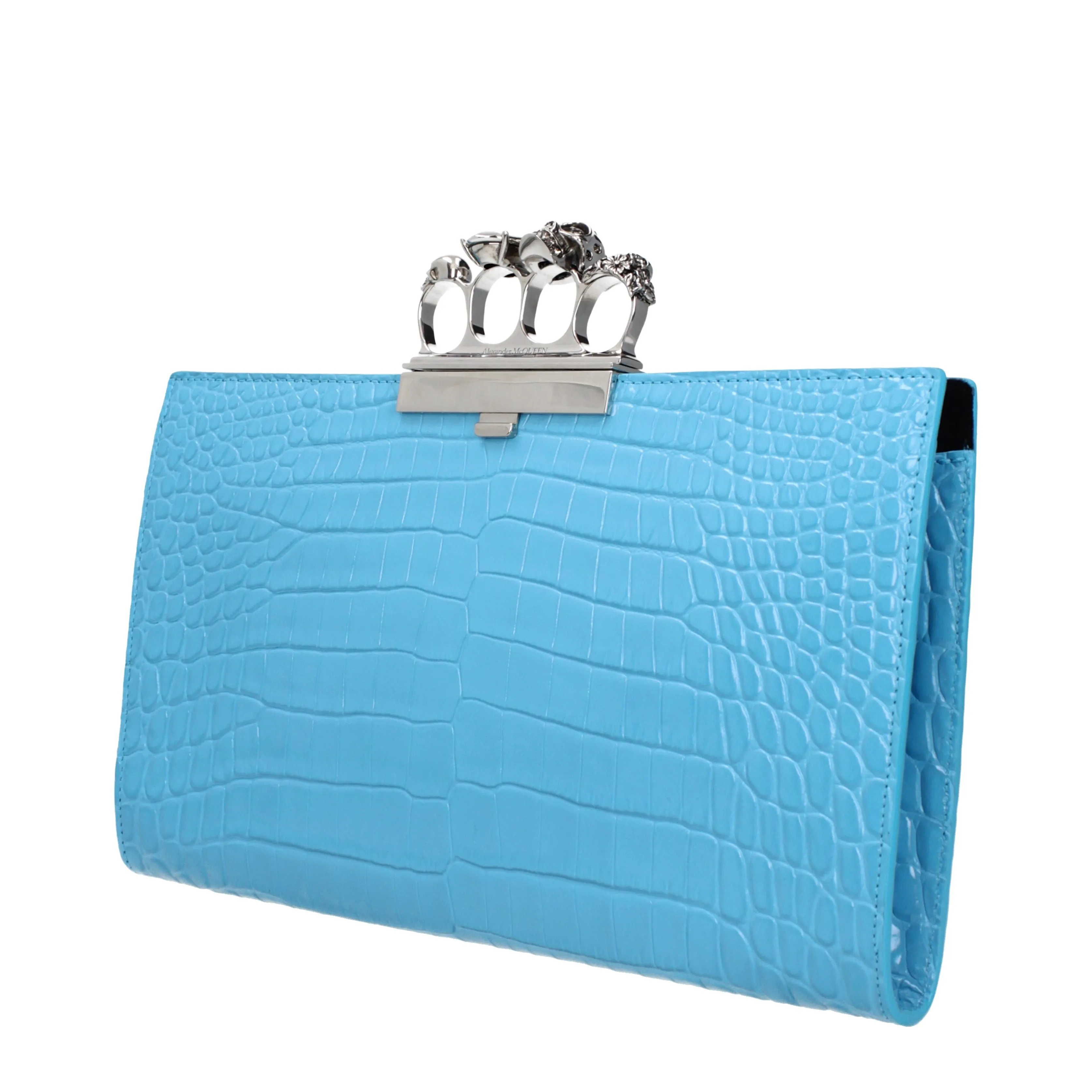 Alexander McQueen Women's Clutches Heavenly Leather/Cerulean