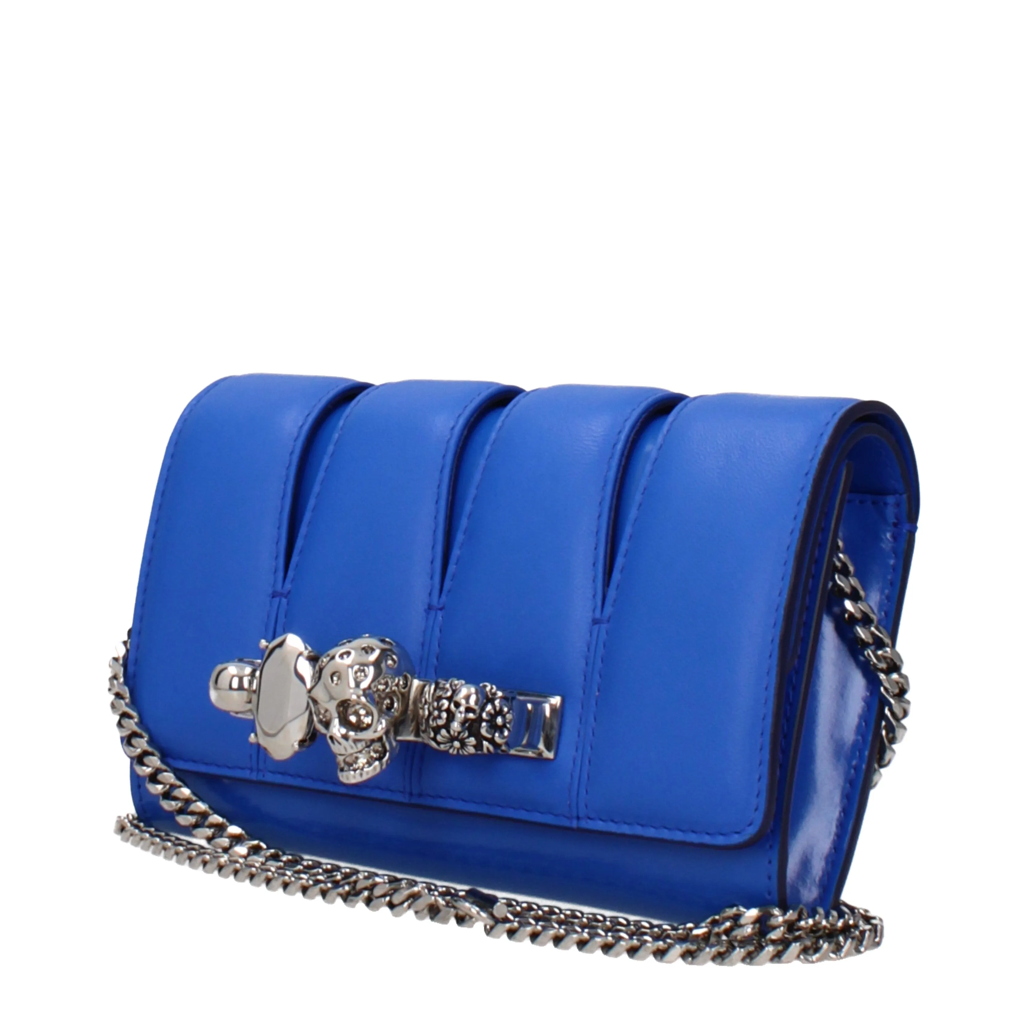 Alexander McQueen Women's Pocket Leather Blue/Blue Electric