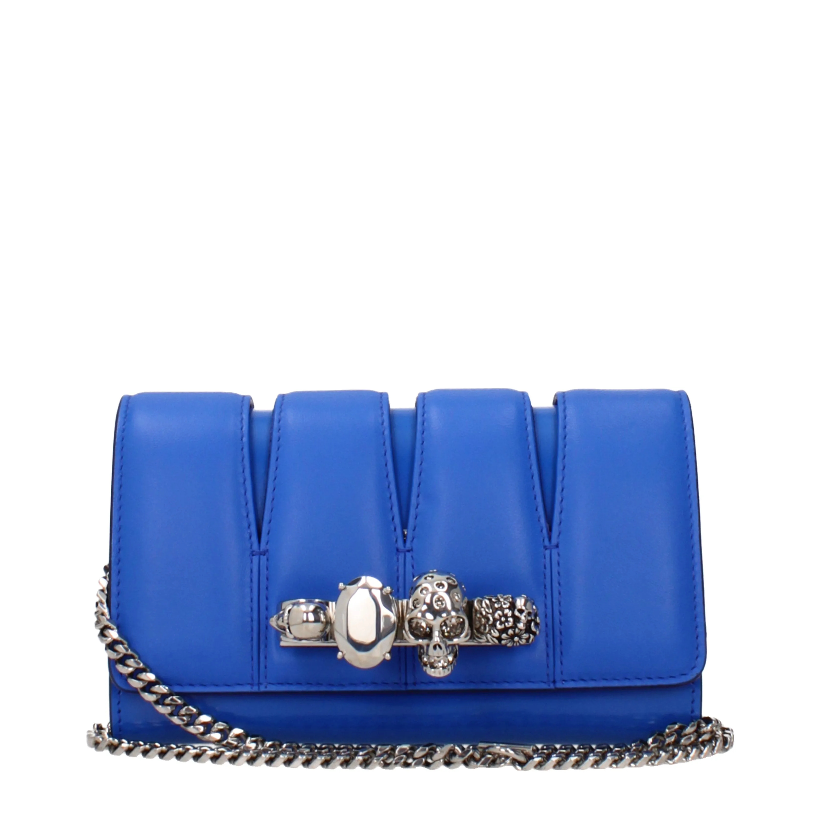 Alexander McQueen Women's Pocket Leather Blue/Blue Electric