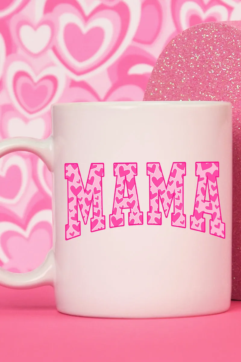 All The Hearts Mama Pink White Mug