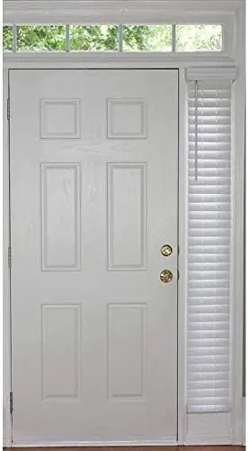allen   roth Trim at Home 2-in Cordless White Faux Wood Room Darkening Plantation Blinds (Common: 9-in; Actual: 8.5-in x 72-in)