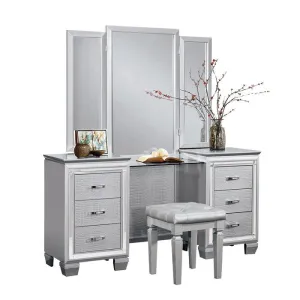 Allura Queen Panel Bed in Silver 1916-1