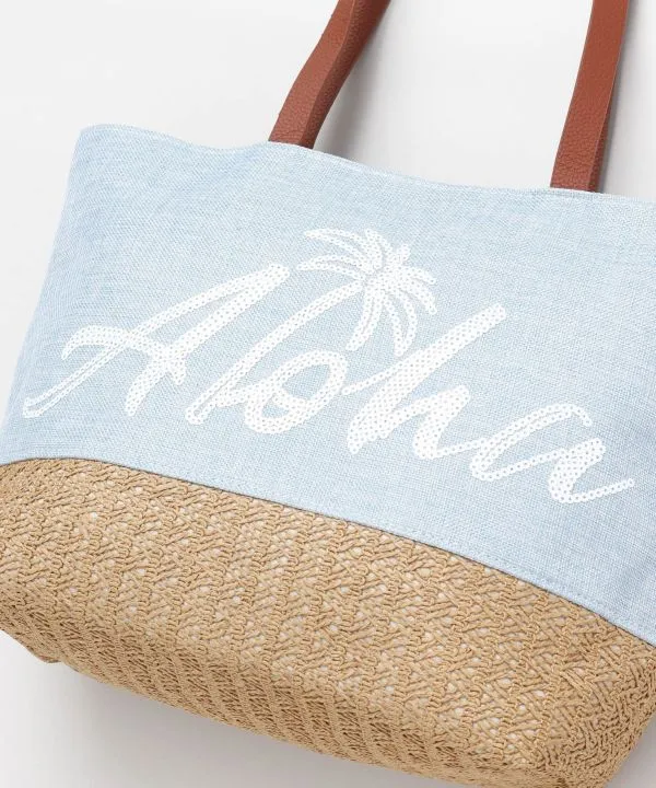 Aloha Sequin Tote Bag