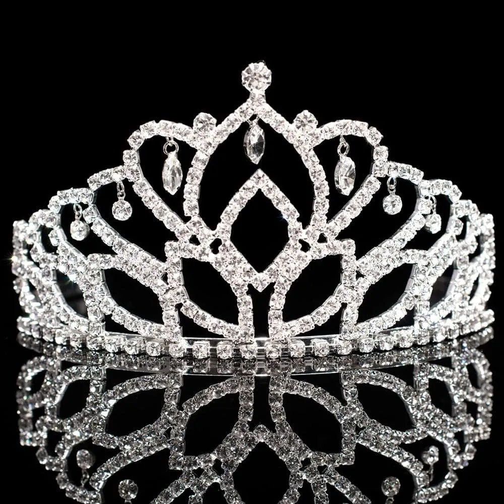 Anderson's Royal Grandeur Set, Mirabella Tiara/Crushed Satin Crown/Silver Band/Fur Trim