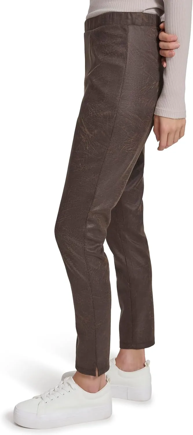 Andrew Marc Women's Pintuck Skinny Faux Suede Bottoms