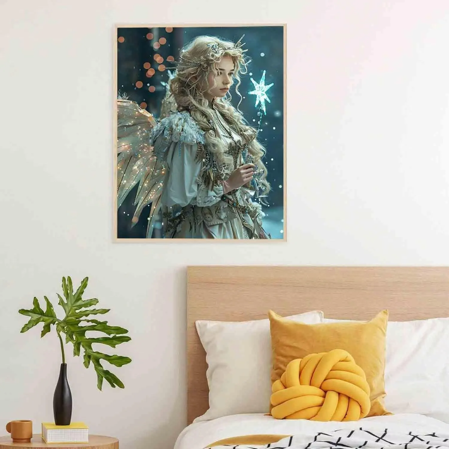 Angel Diamond Art Kits for Adults, Diamond Painting Flower Gem Arts and Crafts for Adults, 5D Square Full Drill Crystal Embroidery Paintings Pictures, Hobbies for women, Home Wall Decor 28x38in -30z8