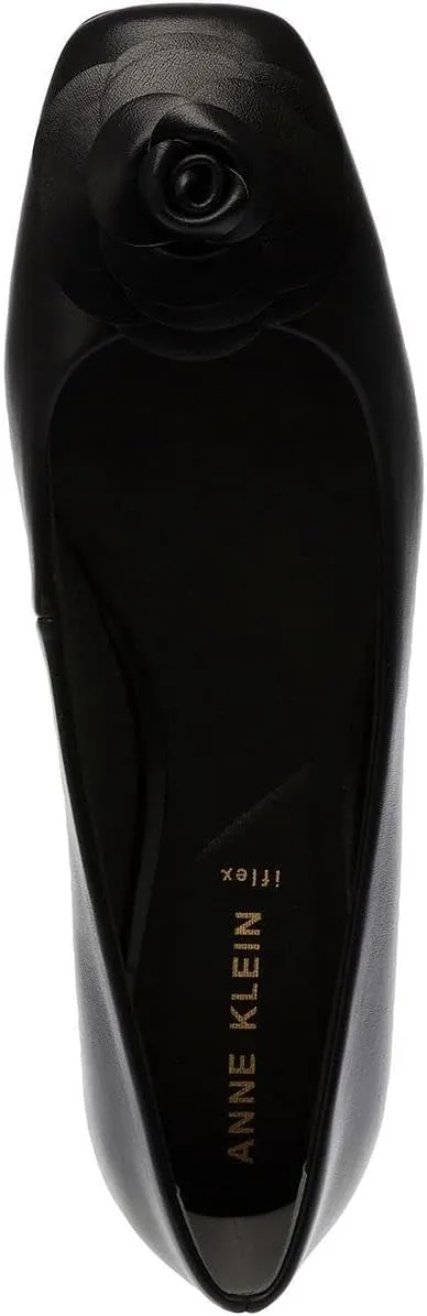 Anne Klein Womens Faux Leather Slip On Ballet Flats
