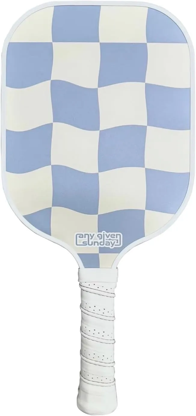 Any Given Sunday Pickleball Paddle with Carbon Fiber Surface and Honeycomb Core, Cushion Leather Grip and Silicone Grip Ring, Stylish Design - USAPA Approved