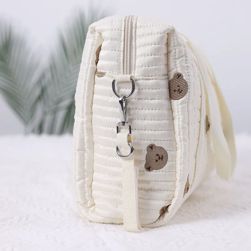 ANYMOM Mommy Diaper Bag Stuff Flower Handbag Embroidery Quilted Shoulder Mommy Bag Stroller for Baby