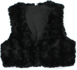 Apt.9 Vest Black Faux Fur Winter Soft Comfortable Fashion Fuzzy S/M