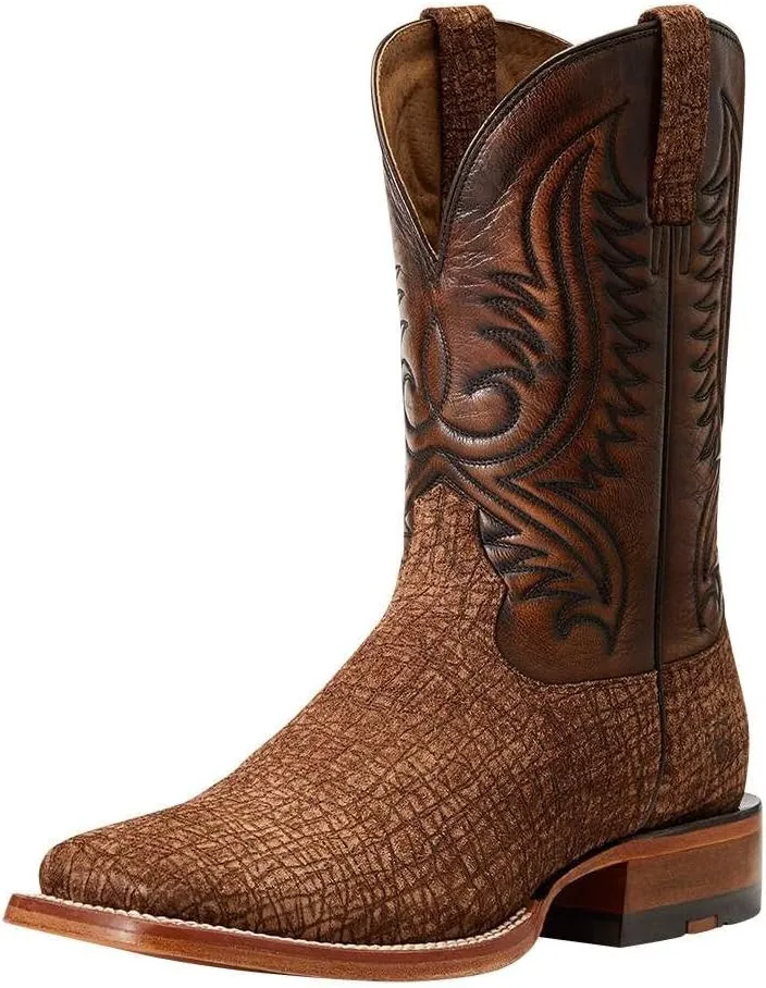 ARIAT Mens Circuit Paxton Embroidered Square Toe Casual Boots Mid Calf - Brown