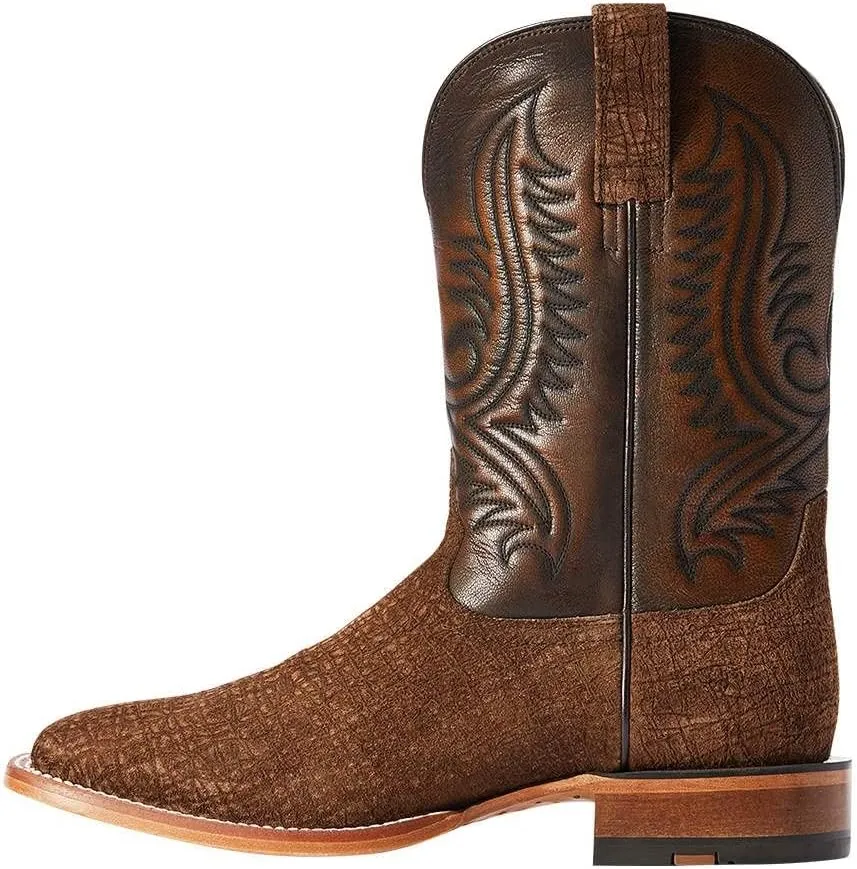 ARIAT Mens Circuit Paxton Embroidered Square Toe Casual Boots Mid Calf - Brown
