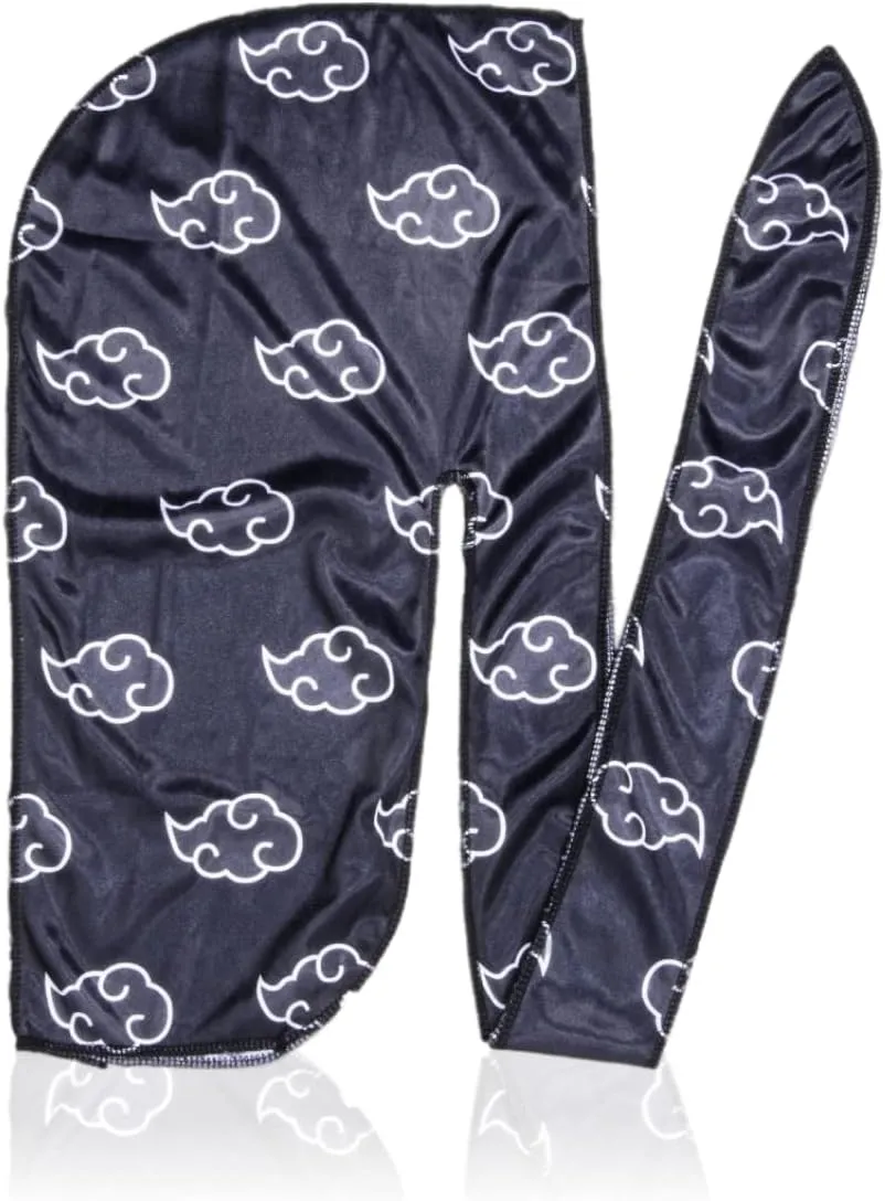 Art Silky Durag with Long Wide Tails - Satin Smooth Silk Fabric Durags for Comfort and Compression