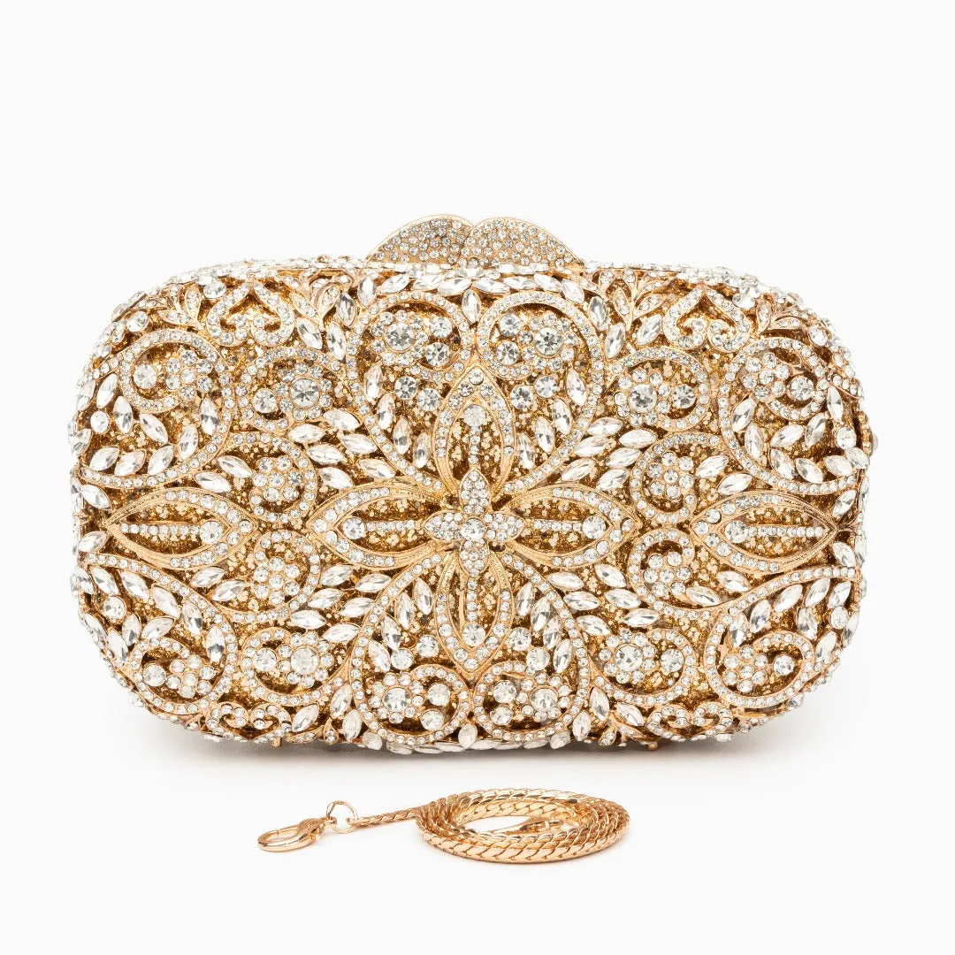 Athena Rhinestone Clutch Bag