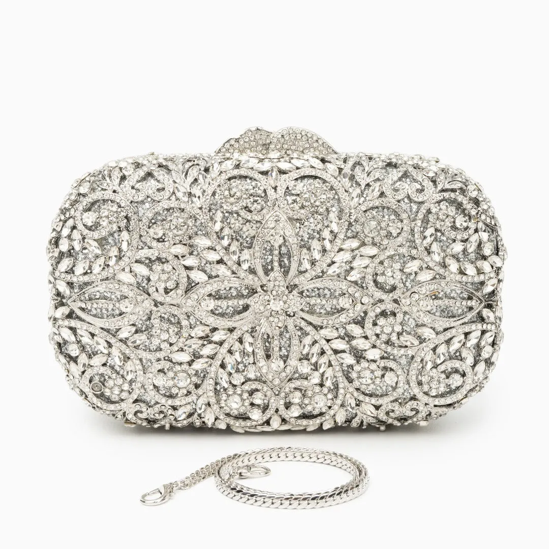 Athena Rhinestone Clutch Bag