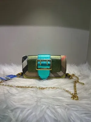 Bag Timely arrival International coverage Multicolor Leather Clutch in Pre-loved BURBERRY Plaid