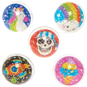 Baker Ross FX679 Fun Assorted Glitter Jet Balls - Pack of 10, Inflatable Balls for Kids, Kids Party Favors.