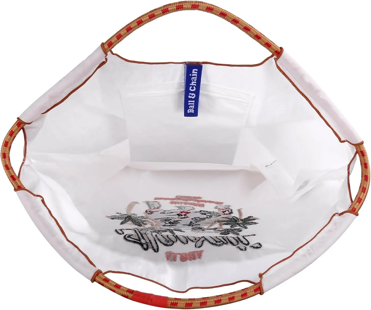 Ball&Chain The Embroidery Ultimate Nylon Tote Bag for Women - Perfect for Live Shopping, Travel, Birthdays, and Beach.