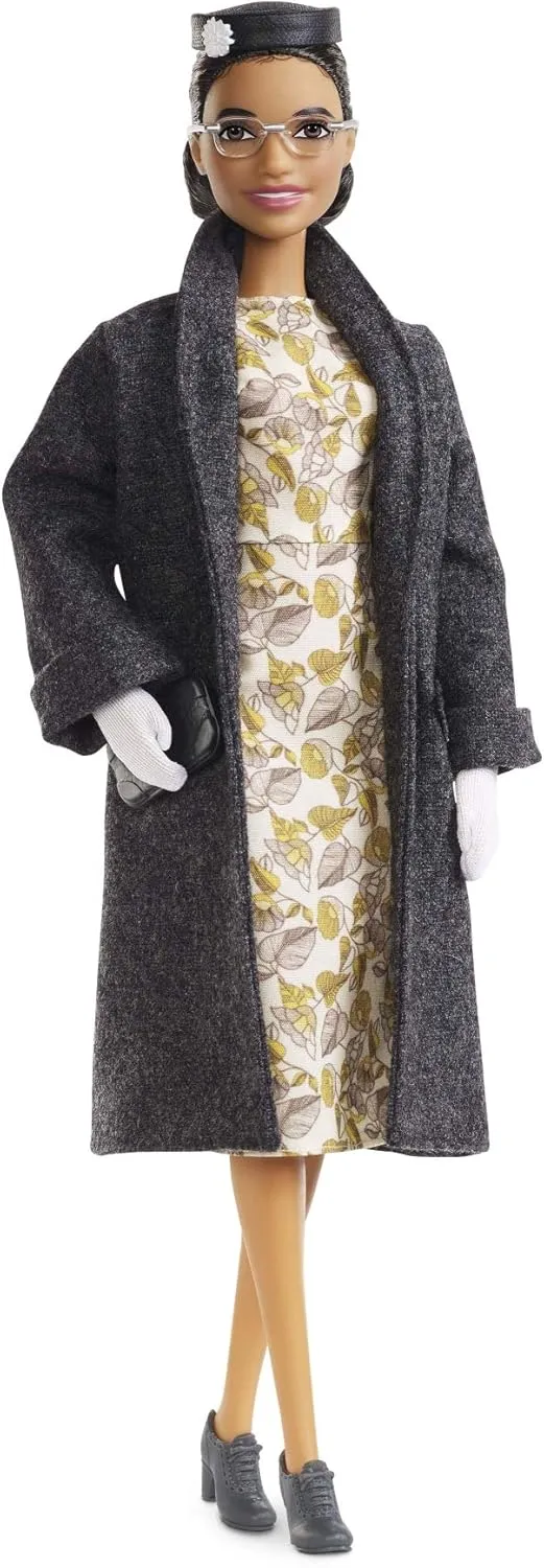 Barbie Inspiring Women Series Rosa Parks Collectible Doll, Wearing Fashion and Accessories, with Doll Stand and Certificate of Authenticity