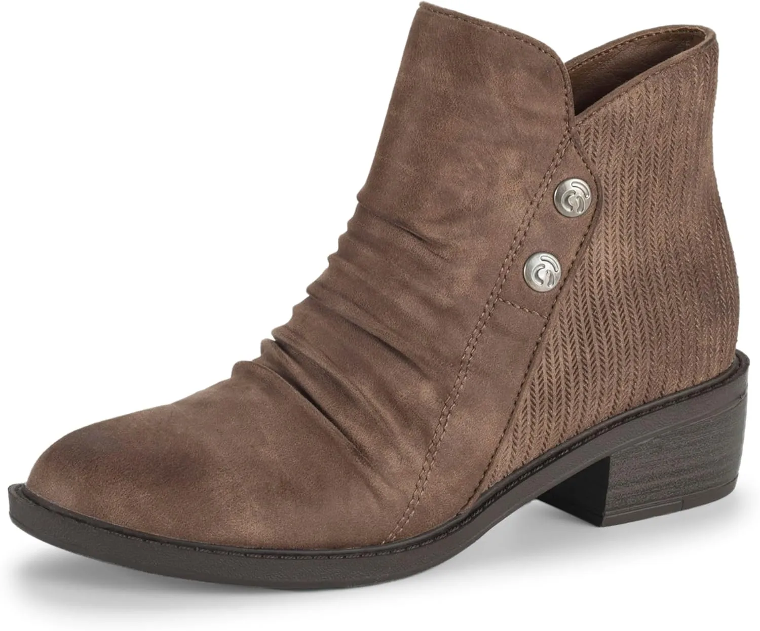 BareTraps Womens Stevie Faux Suede Ankle Booties Brown 5 Medium (B,M)