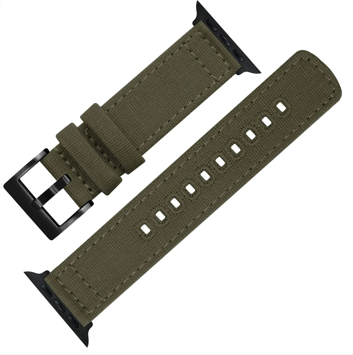 BARTON WATCH BANDS - Canvas Watch Bands Compatible with Apple Watch Models - 1, 2, 3, 4, 5, 6, 7, 8, 9, 10, SE, Ultra & Ultra 2