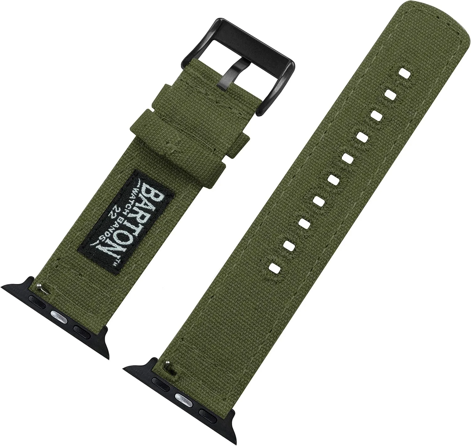 BARTON WATCH BANDS - Canvas Watch Bands Compatible with Apple Watch Models - 1, 2, 3, 4, 5, 6, 7, 8, 9, 10, SE, Ultra & Ultra 2