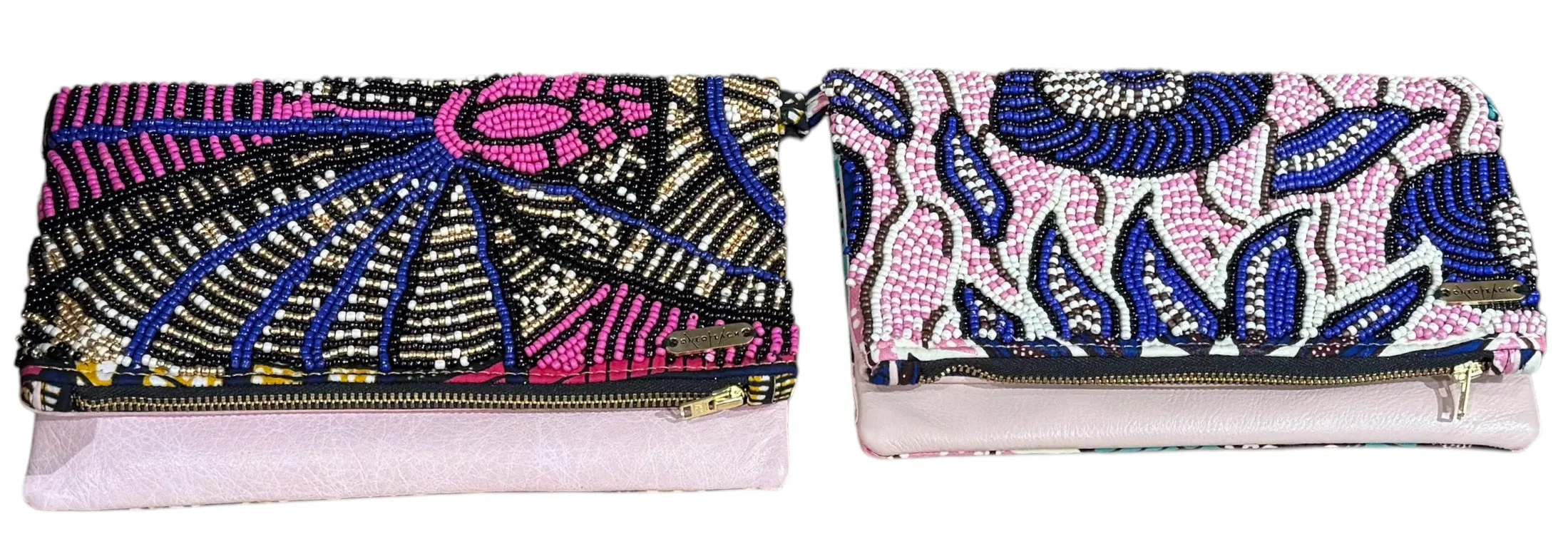 Beaded Fold Over Bag Sm