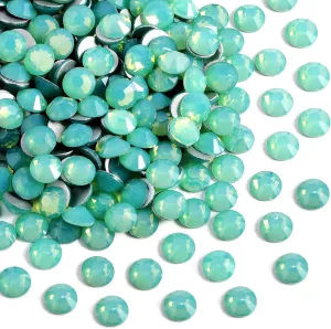 Beadsland 1440pcs Flat Back Crystal Rhinestones Round Gems for Nail Art and Craft Glue Fix, Pacific Opal, SS16, 3.8-4.0mm