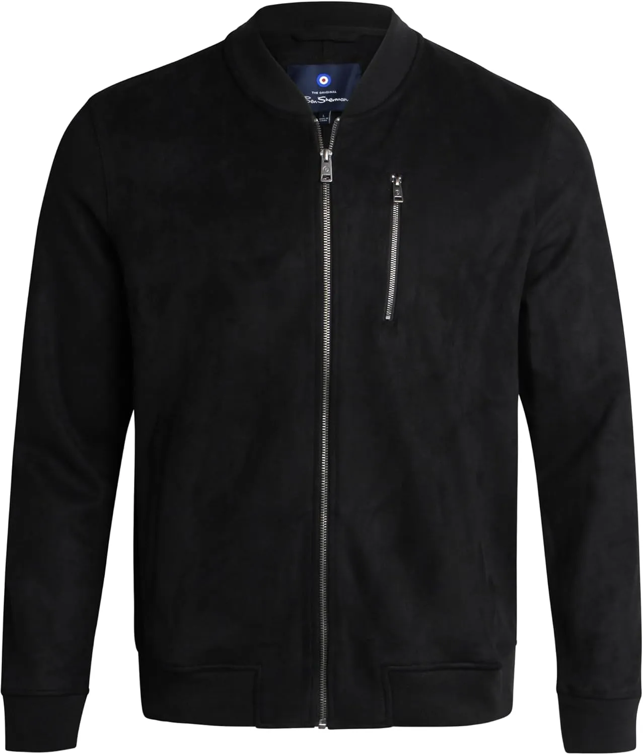 Ben Sherman Men's Bomber Jacket - Cozy Full Zip Up Faux Suede Bomber Jacket for Men - Casual Mens Suede Jacket (S-XL)
