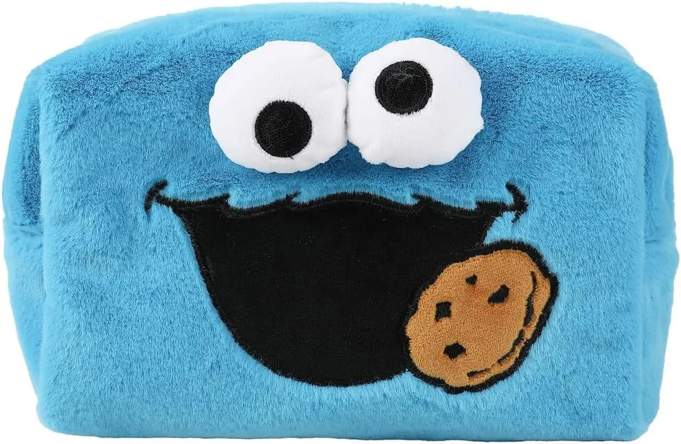 Bioworld Sesame Street Cookie Monster Blue 8" Cosmetic Bag