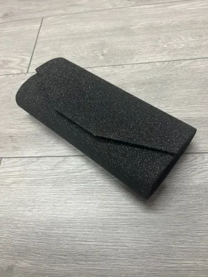 Black Glitter Clutch Bag