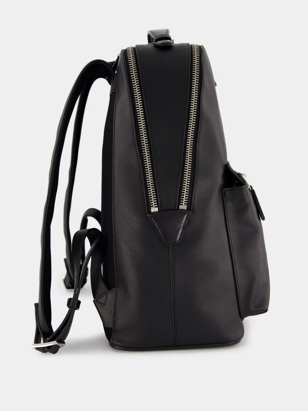 Black Leather Backpack