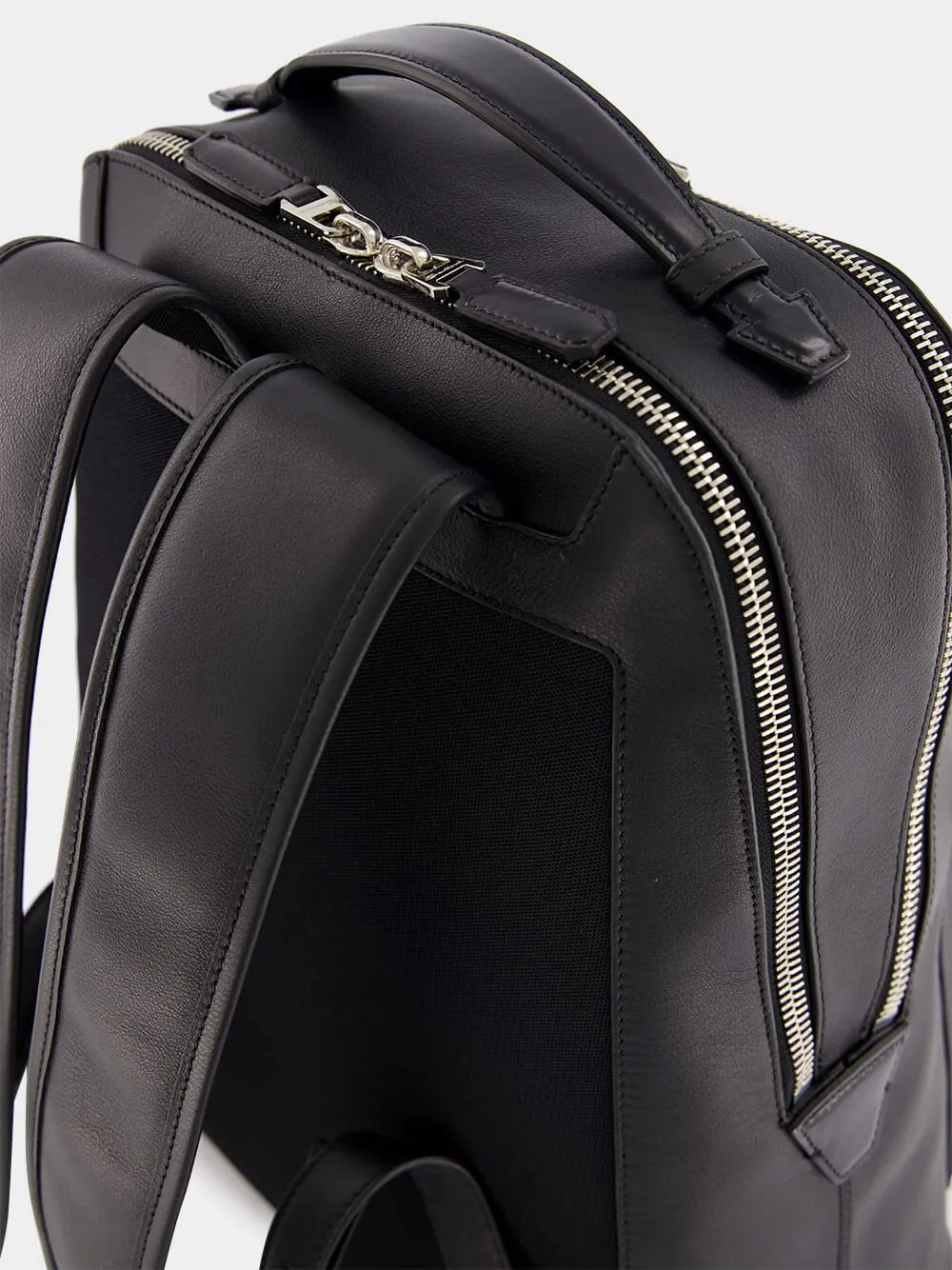 Black Leather Backpack