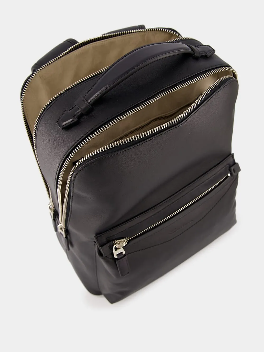 Black Leather Backpack