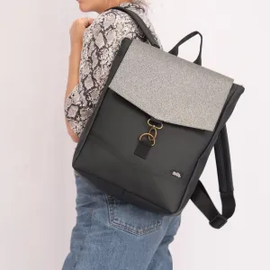 Black with Glitters Medium Students Backpack