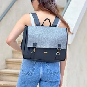 Black with Sequins Large 'Jaffa' Backpack/Side Bag
