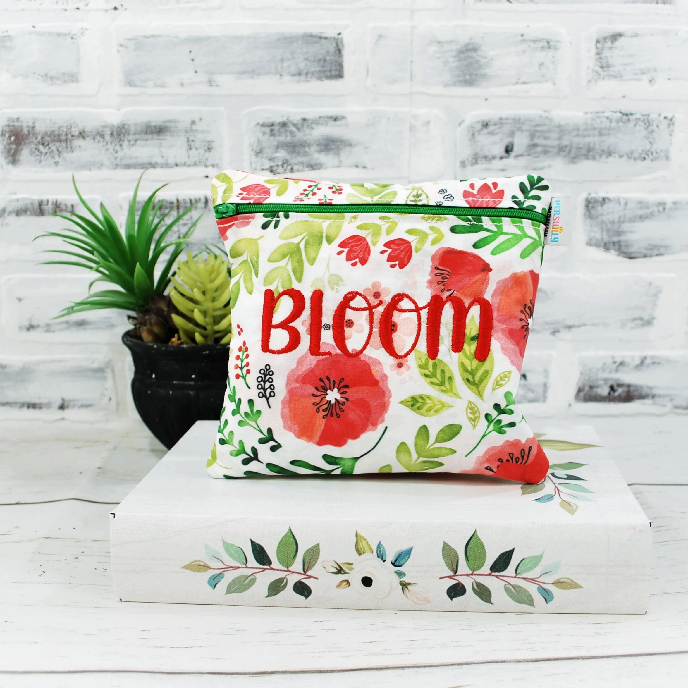 Bloom Floral Personalized Food Safe Reusable Bag